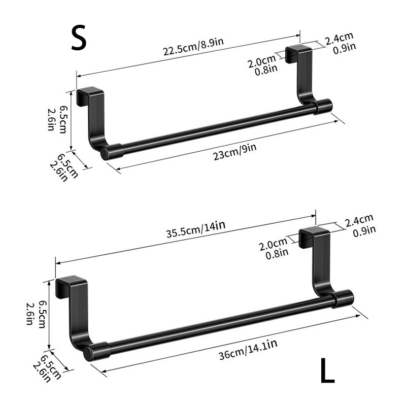 Porte-serviettes suspendu sans perceuse pour cuisine, organisateur de rangement sur porte d'armoire pour gants de torchon, porte-éponge