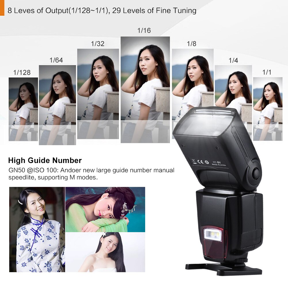 Andoer AD-560II Pro Universal Camera Flash Speedlite for Nikon Canon Olympus Pentax DSLR Camera Flash Speedlite Original