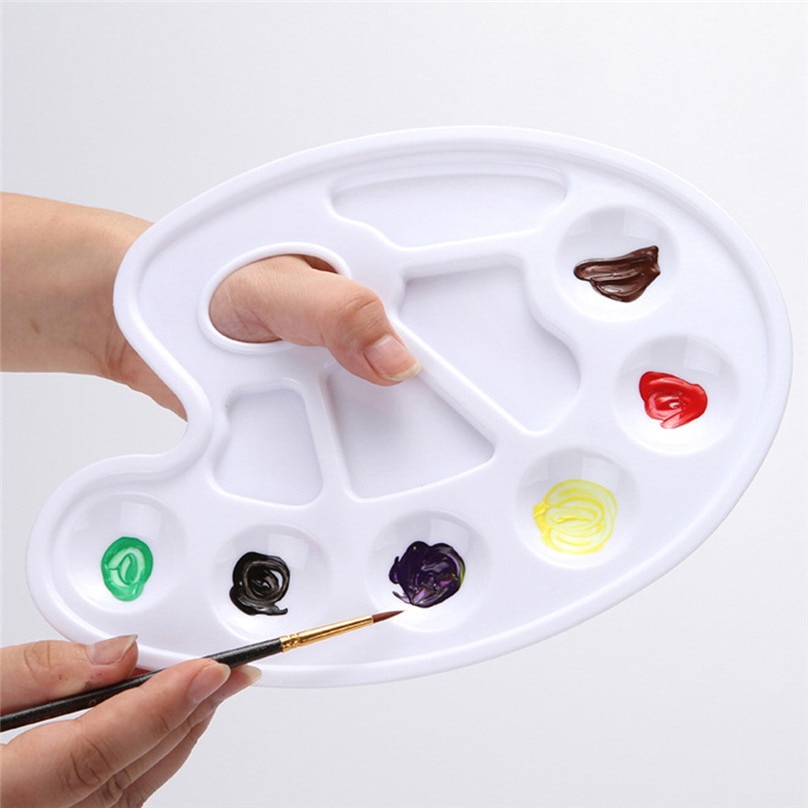 Painting tray Acrylic Mixing Paint Draw Nail Art Watercolor Plastic Paint tray &4s16