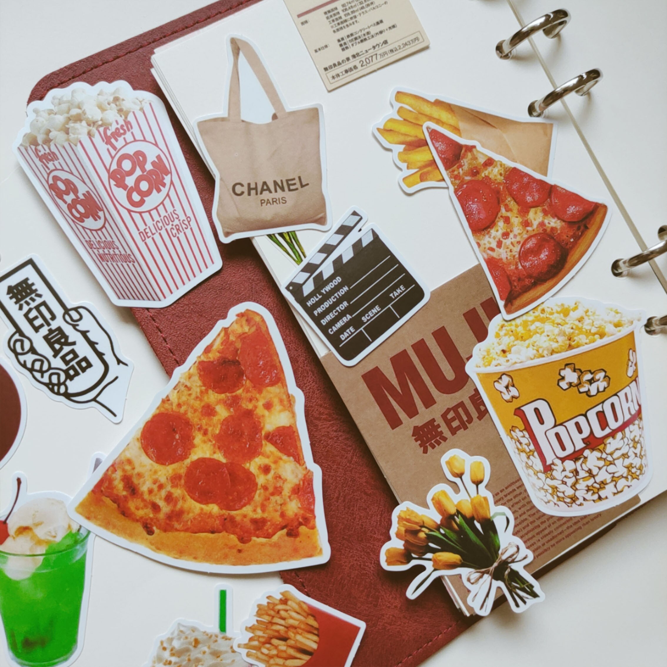 Fast Pizza Food Stickers DIY Scrapbooking Album Diary Mobile Phone Computer Happy Planner Decoration Seal Stickers