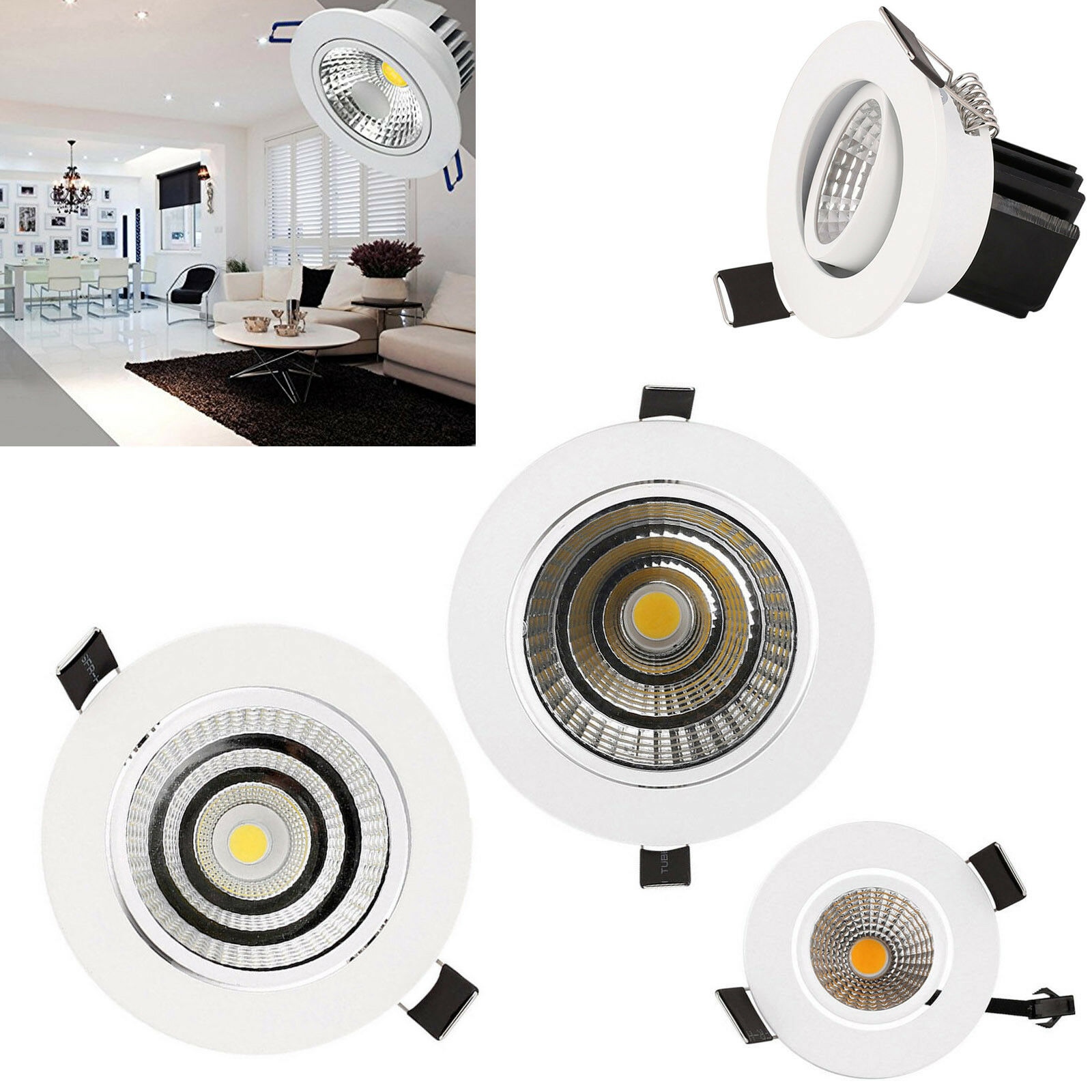 LED COB Verzonken Plafond Downlight 12W 9W 3W Lamp Met Driver 85-265V Spot Light indoor Verlichting Voor Thuis Kantoor Decoratie