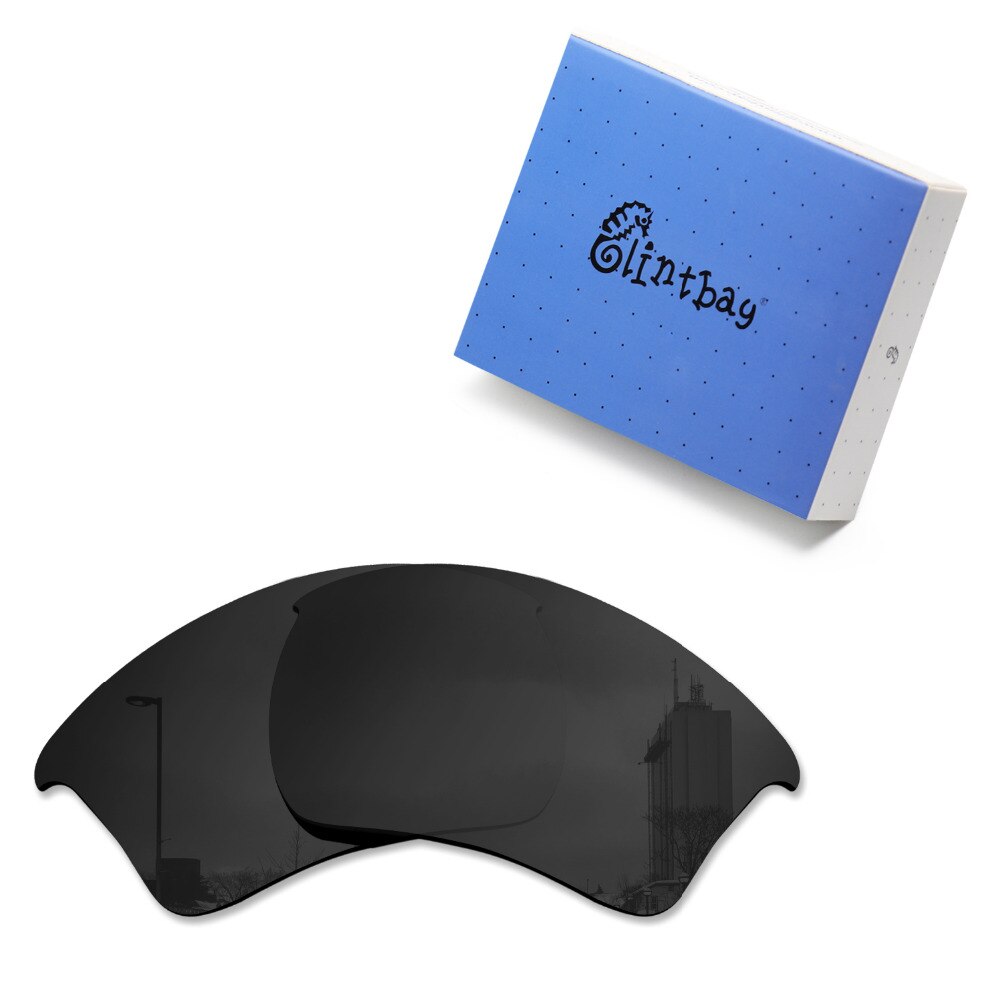 Glintbay 100%  nauwkeurige, geavanceerde zwarte vervangende lenzen en zwarte rubberen kit voor oakley half jacket 2.0 xl zonnebril