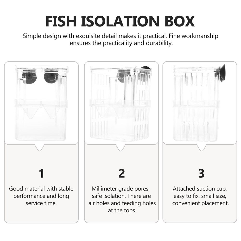 4pcs Fish Breeding Boxes Aquarium Fish Breeder Fish Tank Breeding Cases Containers