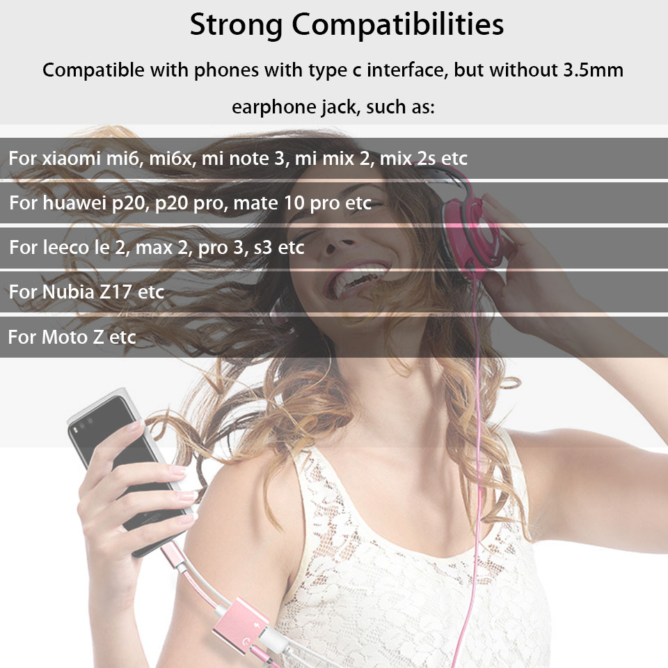 Usb Type C Naar 3.5Mm Koptelefoon Jack Adapter Voor Huawei Mate 10 P20 Aux Audio Kabel Hoofdtelefoon Oplader Opladen usb C Converter