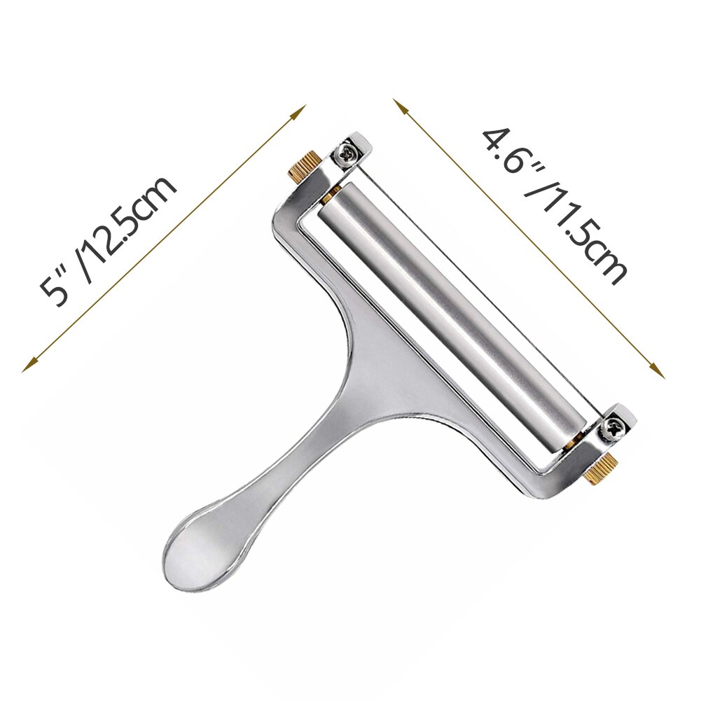 Adjustable Stainless Steel Cheese Slicer Cutter Thickness Cheese Planer Aluminum Nonstick Butter for Home Kitchen Slicing Tool