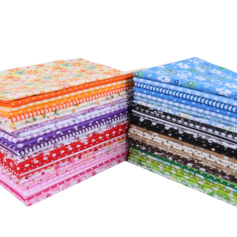 Nanchuang-tela fina de algodón para manualidades, costura retales para hecha a mano, para álbum de recortes, para edredón, patrón de costura, 25x25m, 7 unids/lote