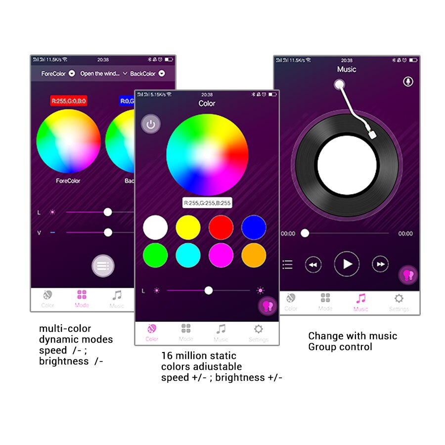 Wireless Dimmer XDL Music Bluetooth RGB Controller by Smart Phone APP for WS2811 WS2812 WS2812B SK6812 1903 Pixel LED Strip
