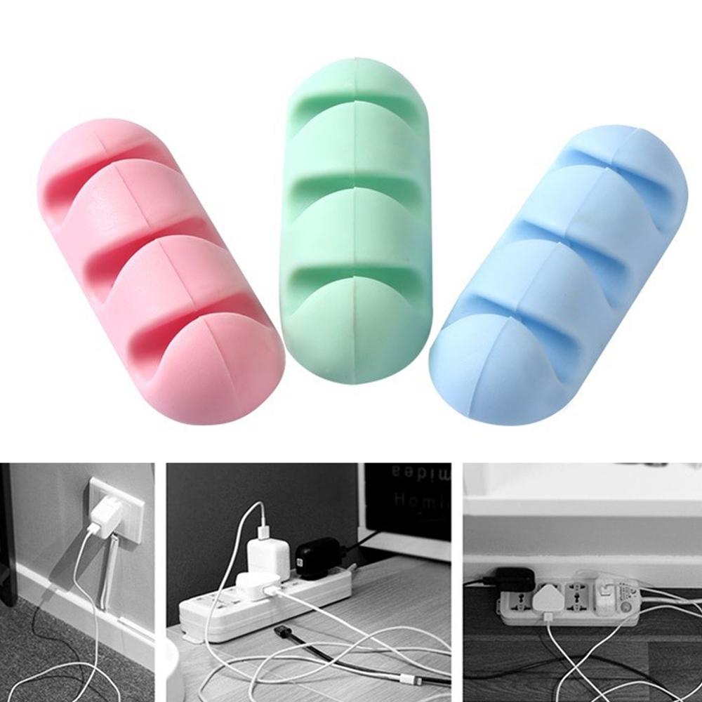 5Pcs Mini Wire Holder Silicone for Earphone Desktop Car Cable Line Clasp Self-adhesive Clamp Cable Organizer Fixer Cable Clip