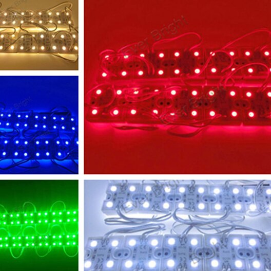 Superljus vattentät 60 st led 5050 4 led modul vit  dc 12v 4 led fyrkantiga led moduler belysning