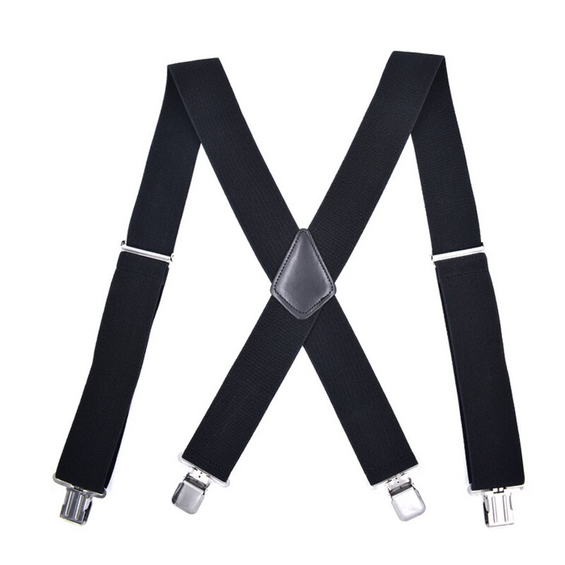 50mm Wide Elastic Adjustable Men Trouser Braces Suspenders X Shape with Strong Metal Clips Suspenders tirantes Unisex Braces