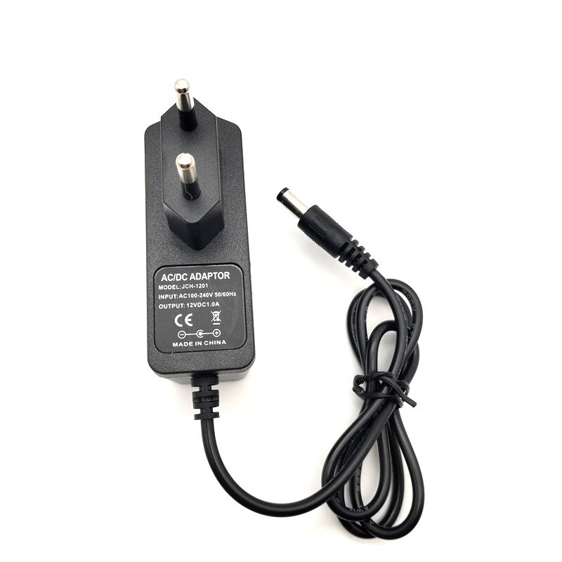 5 pces parede casa carregador ac 100-240v conversor adaptador para dc 12v 1a fonte de alimentação adaptador ue eua plug 5.5x2.1mm / 5.5*2.1mm