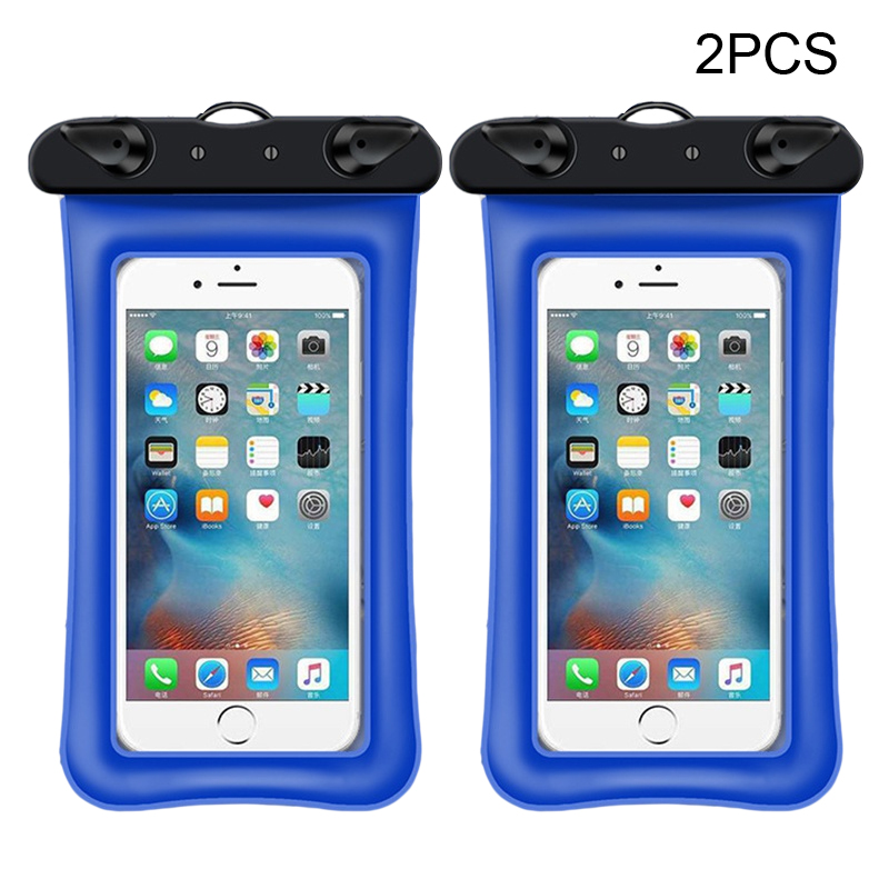 Funda Universal impermeable IP68 para teléfono, bolsa a prueba de agua para iPhone 13, 12, 11 Pro Max, X, Xs, 8, Xiaomi, Huawei y Samsung, 2 uds.: Azul