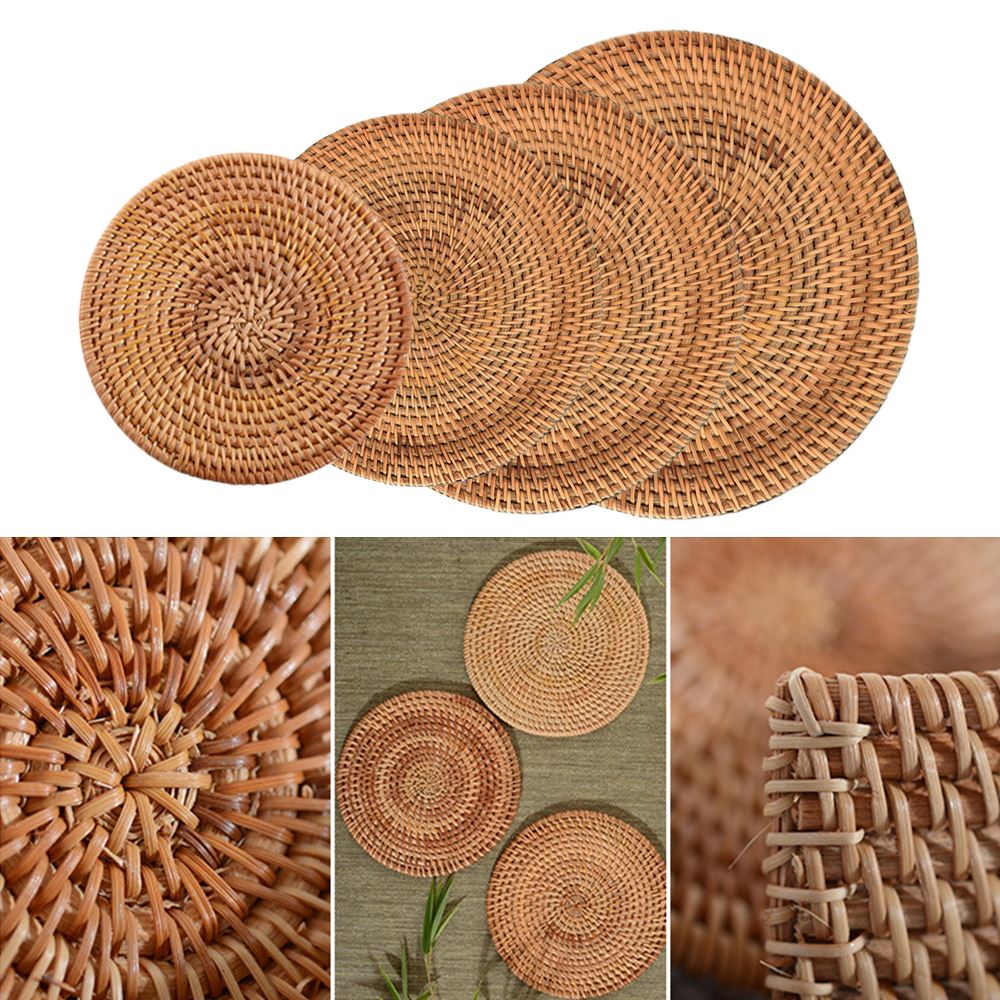 Naturlig rotting bordstablett för matbord dekorativ glasunderlägg skål underlägg matta glasunderlägg isolering bordstabletter för bord heminredning