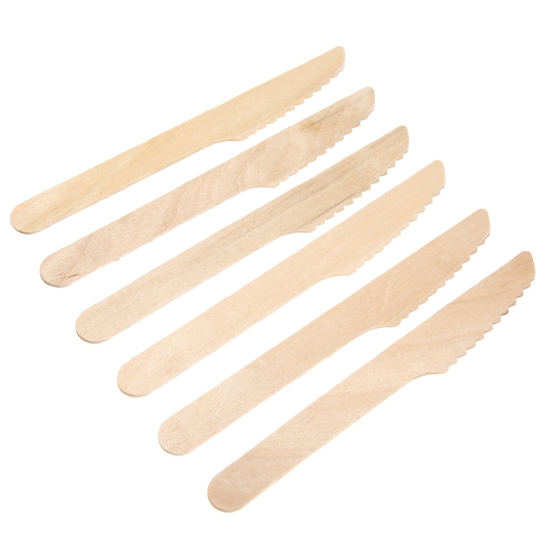 Wooden Disposable Cutlery Forks Spoons 100Pcs Party Dessert Utensils Tableware Wooden Fork Flatware Wood Cutlery Pitchfork