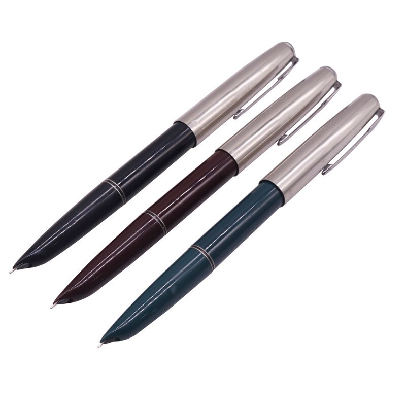 3 pcs Vintage Hero Pen Chinese Klassieke Retro Pen Tip 0.5mm Pen Lengte 137mm Dikke 10mm Kantoor kalligrafie Leren Souvenirs: 3 pcs Tri-color mixi