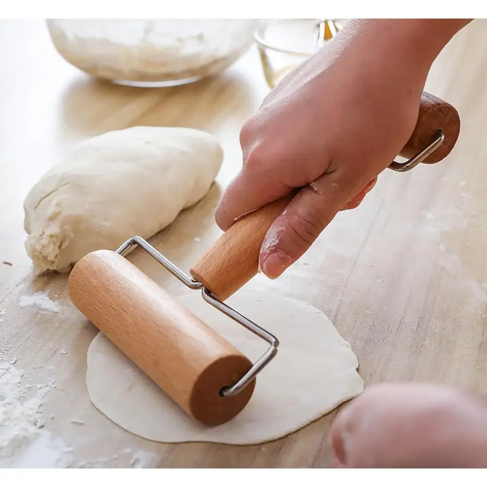 1PC Rolling Pin Pastry and Pizza Baker Roller Wooden Baking Crush Nuts Crackers Cookies Kitchen Utensils