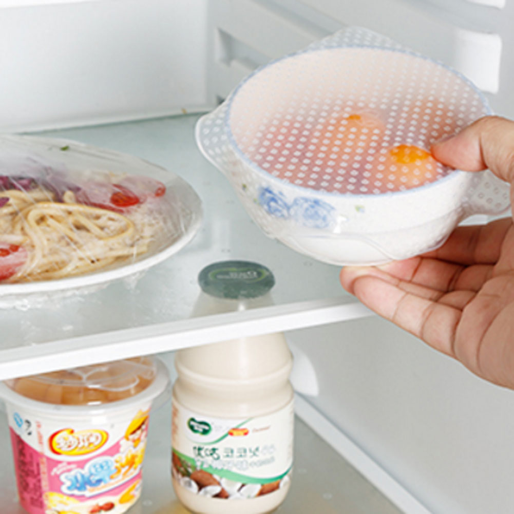 Envoltura de alimentos multifuncional para mantener la frescura, utensilios de cocina, envoltorios de alimentos de silicona reutilizables, cubiertas de sellado al vacío, 3 tamaños