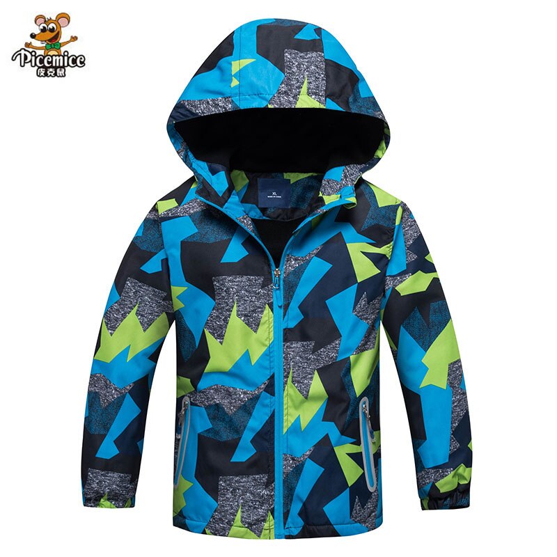 herbst Winter Jungen Windjacke Jacken Polar- Vlies Mäntel freundlicher Oberbekleidung Sport hoodie Kleidung Doppel-Deck Wasserdichte Jacke