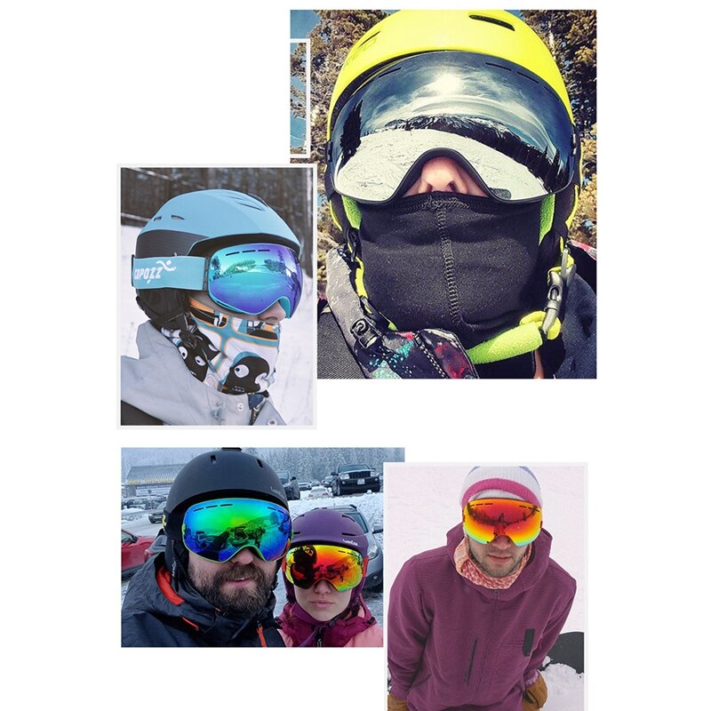 COPOZZ gogle narciarskie podwójna warstwa duże narciarskie maski okulary robić jazdy na nartach śnieg mężczyźni kobiety gogle snowboardowe sprzęt narciarski