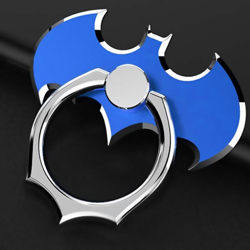 Bat – support de téléphone portable rotatif à 360 degrés avec anneau de doigt, pour iPhone XS 6 8 et Xiaomi MI8: Blue