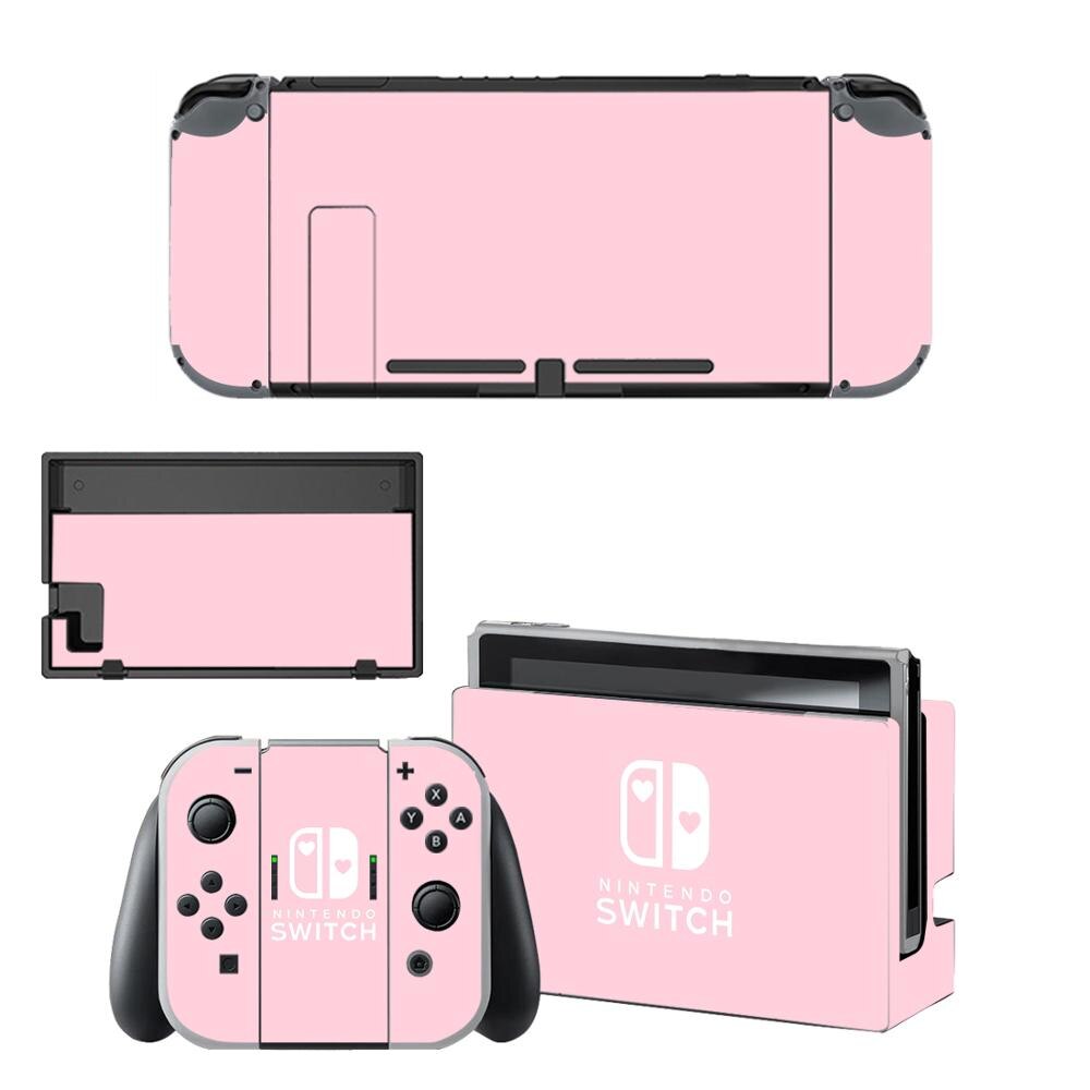 Pure Color Purple Screen Protector Sticker Skin for Nintendo Switch NS Console Dock Charger Stand Holder Joy-con Controller