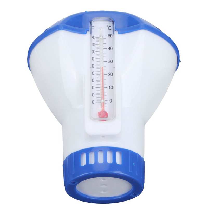 5in Floating Pool Chemical Dispenser with Thermometer Floating Chlorine Dispenser