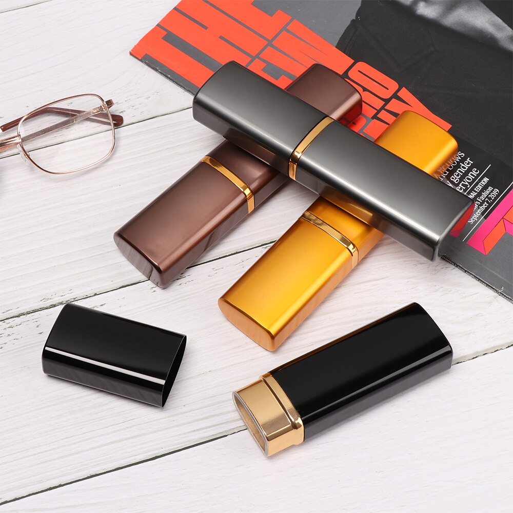 Kvinder mænd bærbare mini aluminiumoxid blyant briller boks metal mini bærbare læsebriller solbrille etui briller protecto