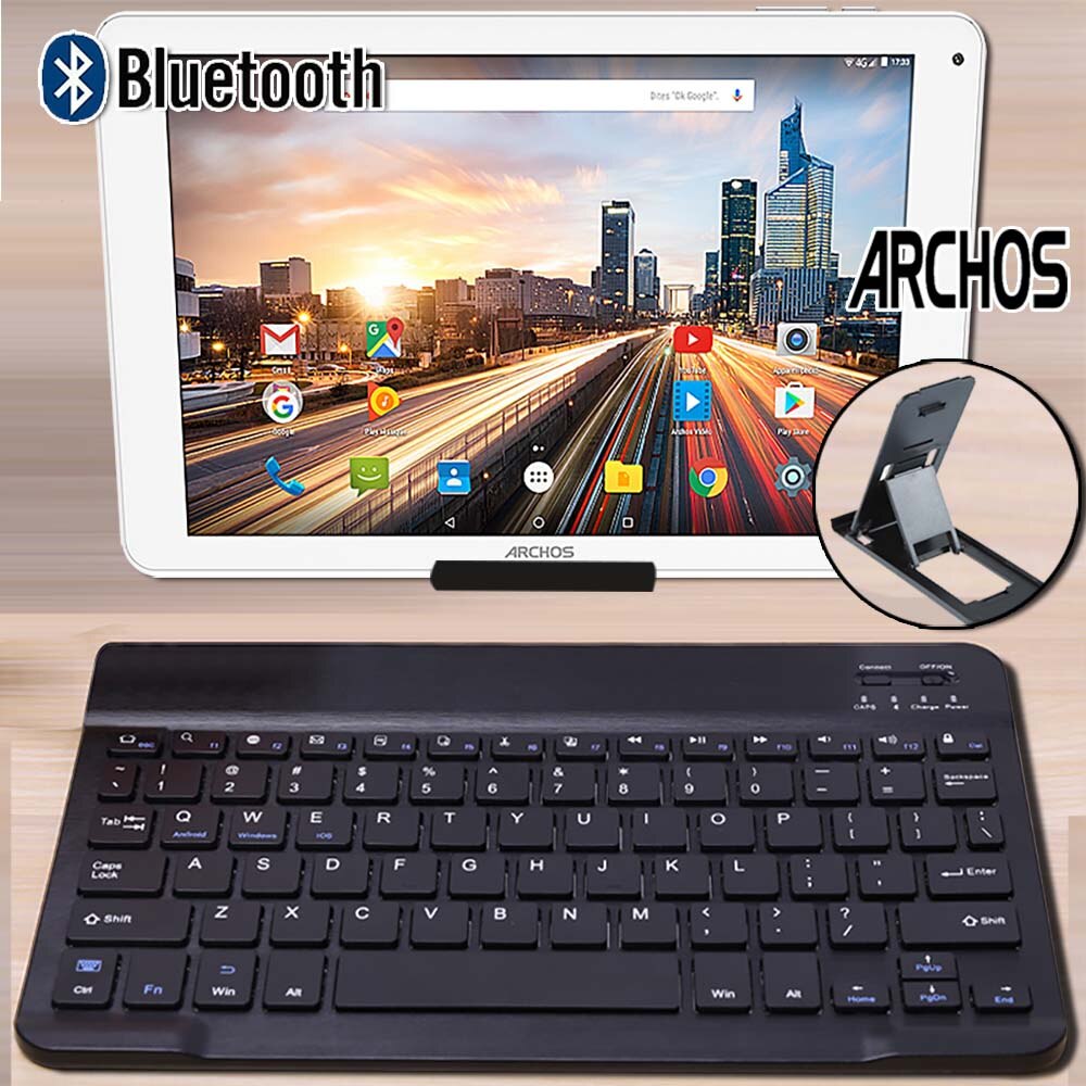 Teclado Bluetooth portátil para ARCHOS 97 97b 9,7 &quot;/ARCHOS 101 101b 101c 101d 101e 101f 10,1&quot;, teclado de tableta