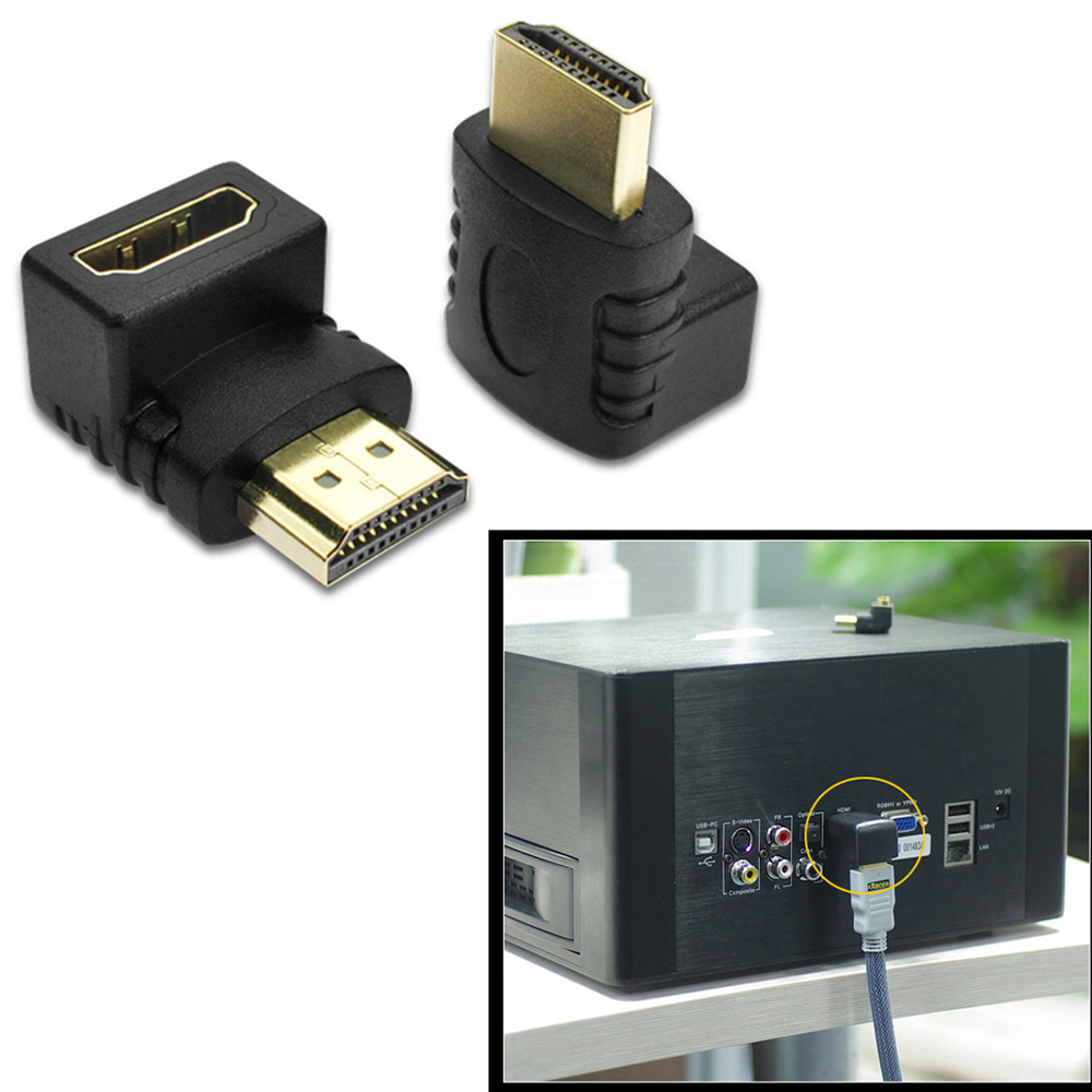 4K HD-connector Mini / Micro HDMI-compatibele extender HDMI-compatibele adapter 90 270 graden haakse man-vrouw converter