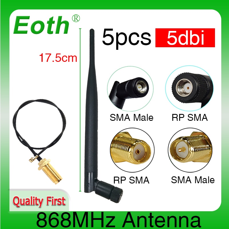 5Pc 868Mhz Antenne 915Mhz Antena Lorawan Lora 5dbi Sma Male Connector 868M 915M Mhz Antena gsm Directionele Waterdichte Antenas