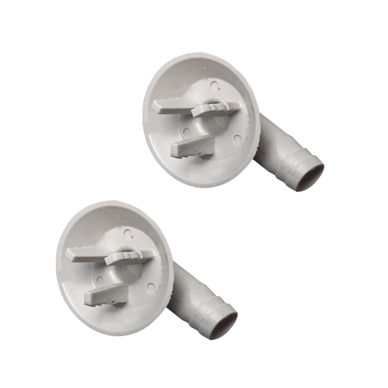 Conector de manguera de drenaje de aire acondicionado, herramienta acodada, accesorio de salida de agua, 2 uds.: Gris oscuro