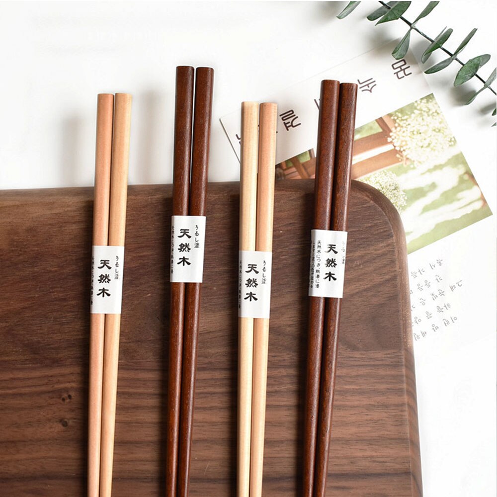 wizualny dotykać chińskie japońskie naturalne drewno pałeczki robić jedzenia zastawa stołowa drewniane patyczki zestaw 5 par/partia