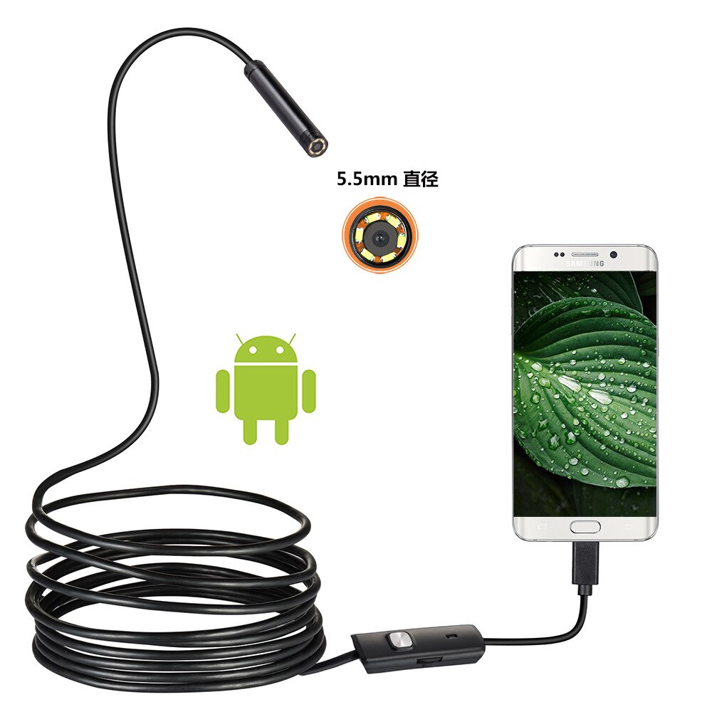 5.5Mm Type-C Android Usb Endoscoop Camera Harde Kabel Pc Android Telefoon Endoscoop Pijp Type C Endoscoop Inspectie mini Camera