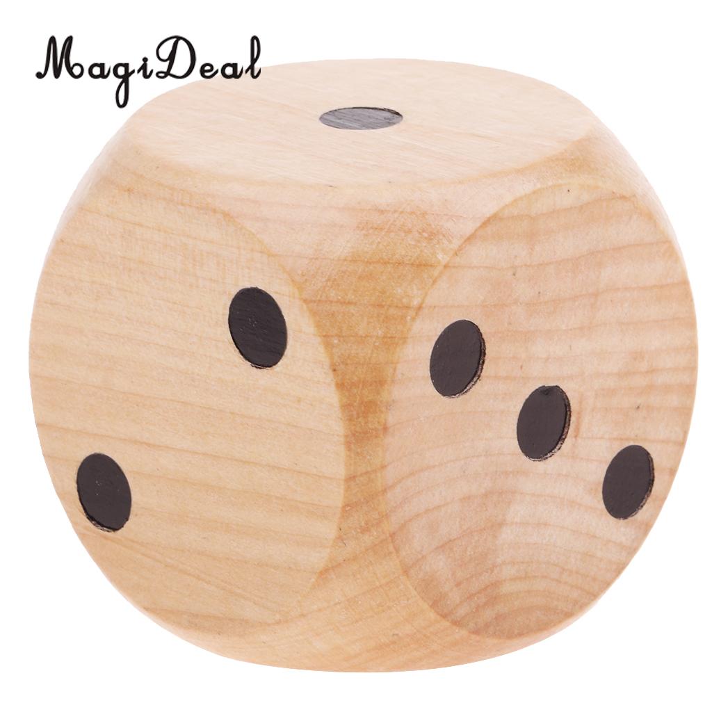 Extra Large Wooden Dice with Rounded Corner D6 Six Sided Dice 5cm Blue