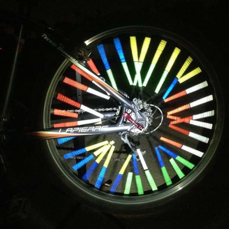 12 stk cykel eger reflekterende strip fast klip type mountainbike advarselslys med reflekterende klip udendørs