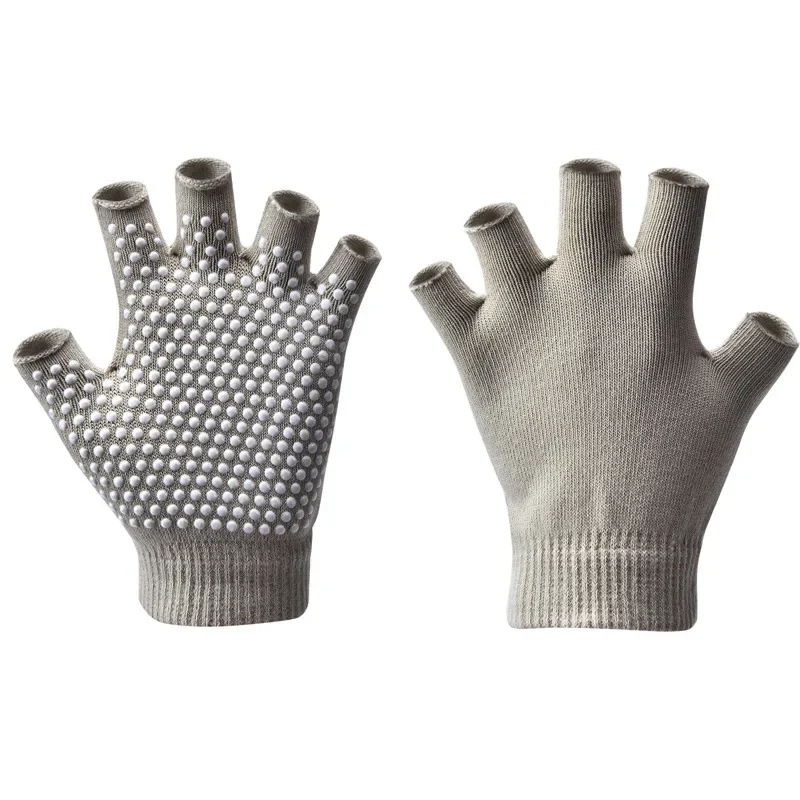 Gants de Yoga antidérapants pour femmes, gants de Fitness pour salle de sport, Yoga, Pilates, équilibre, entraînement , Fitness, demi-doigt, gant de protection des mains