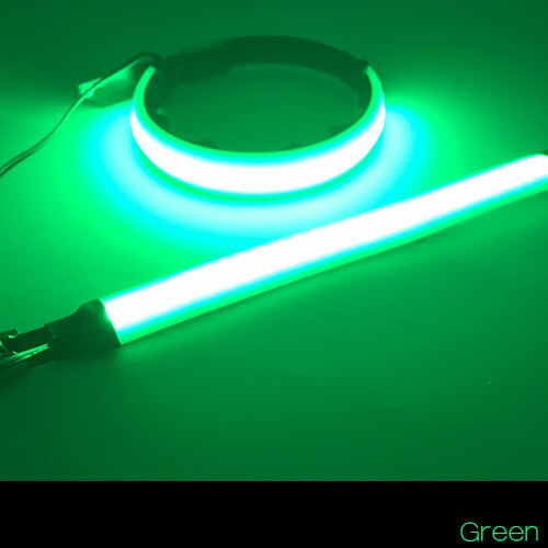 2pc universal motorcykel blinklys 12v led gaffel blinklys strip lys blinkende rav lampe til 45-70mm: Grøn