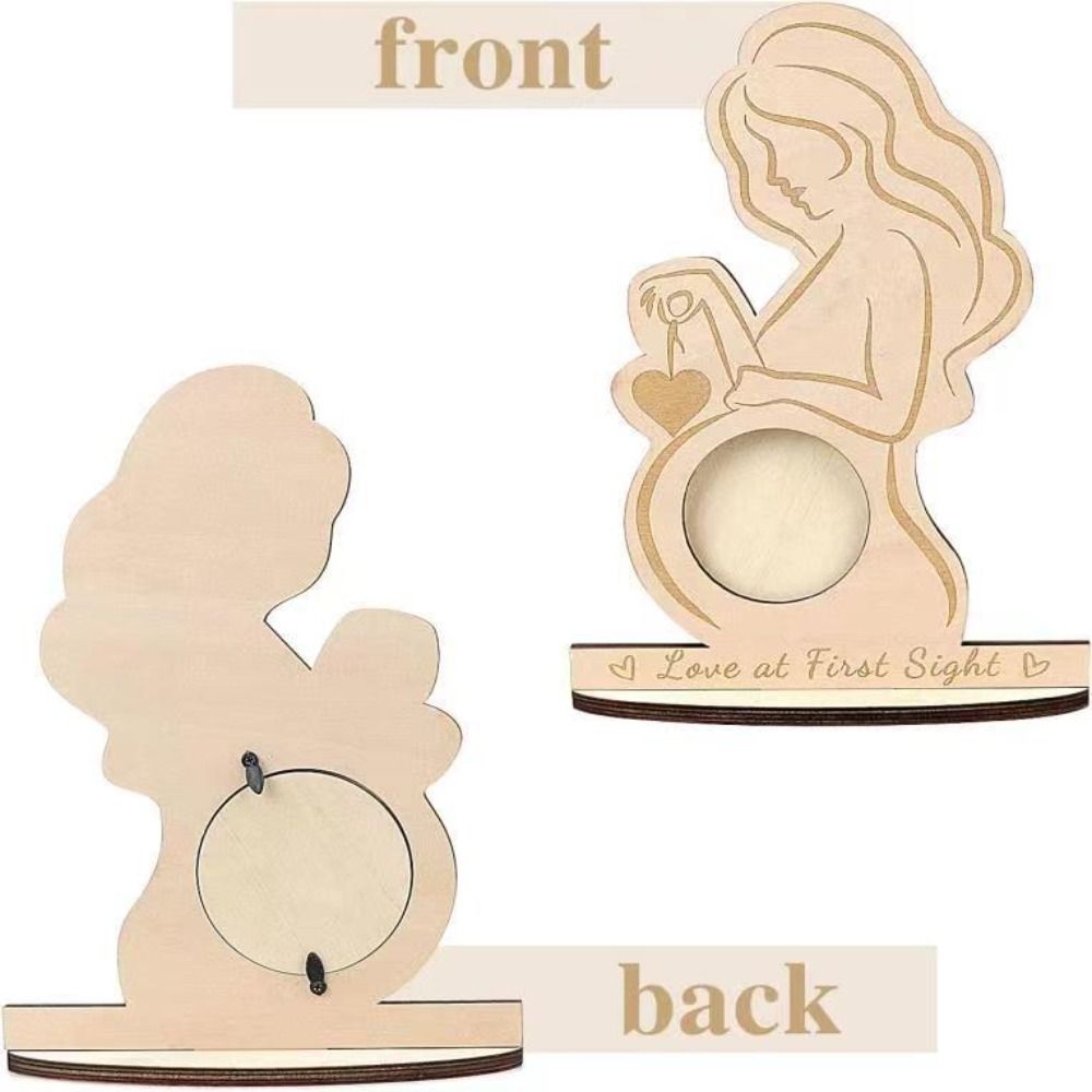 Holz Ultraschall Foto rahmen Handwerk DIY Baby Ultraschall Stand Zeichen handgemachte Baby Ultraschall Baby Geburtstag