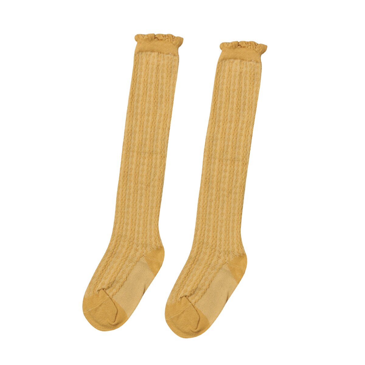 Peuter Baby Meisje Knie Kousen Kousen Been Warm Katoen Ademend Baby Baby Knit Over Dij Katoen Kous: D / 1 to 3Years