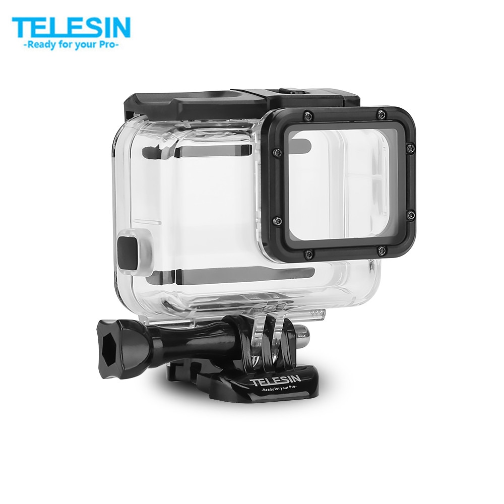 Telesin 45M Onderwater Waterdichte Behuizing + Tastbaar Cover Voor Gopro Hero 5/ 6 Hero 7 Zwart Camera accessoires