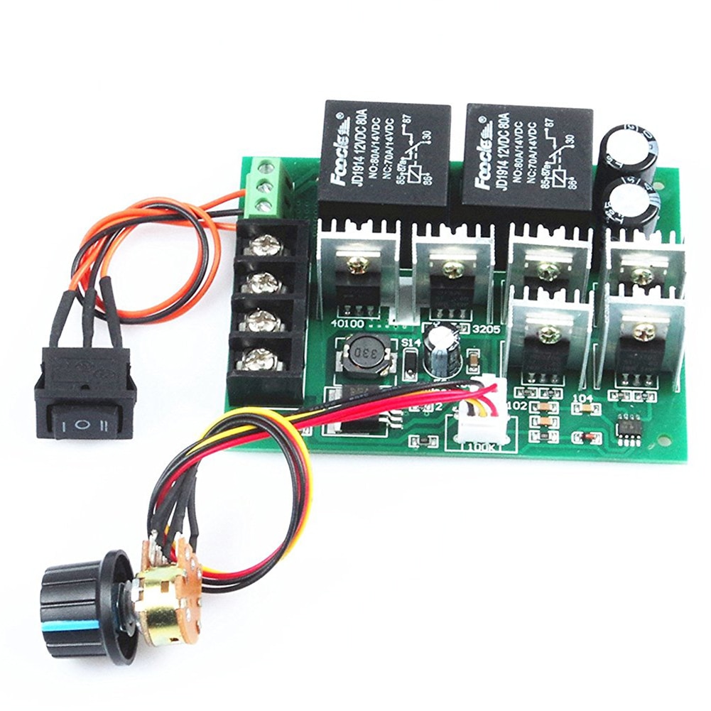 Pwm-nopeudensäädin pwm-elektroninen säädin 40a dc 10v-50v 12v / 24v / 36v / 48v harjallista tasavirtamoottorin ohjain maksimiteho