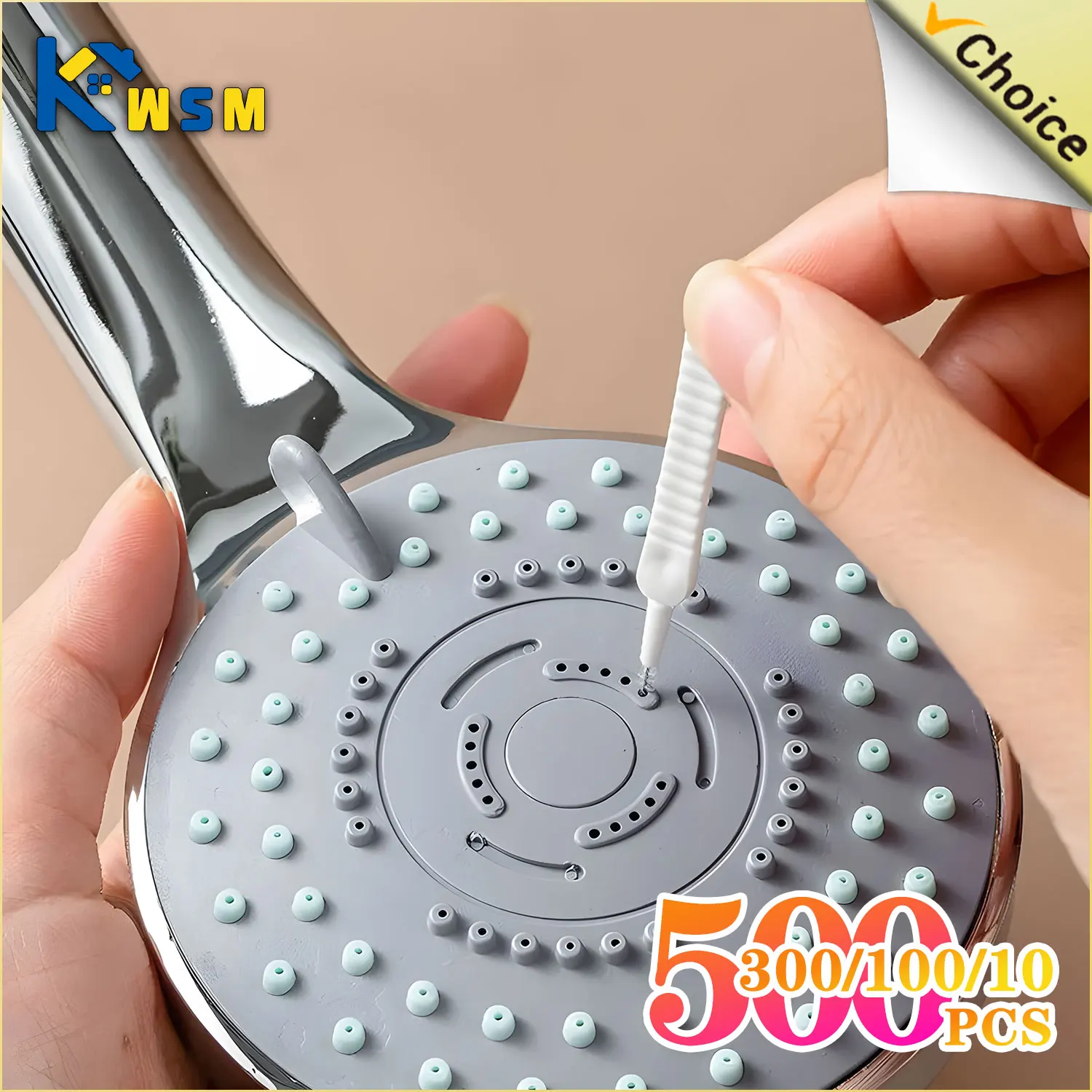 10-500 Uds cepillo de limpieza de ducha baño Micro cepillo de nailon boquilla herramientas de limpieza antibloqueo accesorios de baño