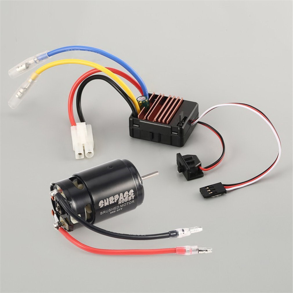 Surpasshobby 550 27T Brushed Motor + 60A Esc Met 5V/2A Bec Voor Hsp Hpi Kyosho Traxxas 1/10 Rc Crawler Off-Road Klimmen Auto