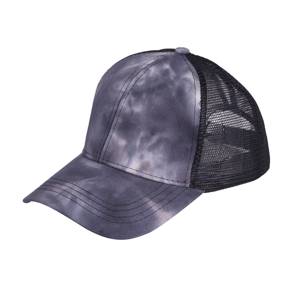 Tie-dye baseballkeps kvinnor baseballhatt andas män kvinnor sommar mesh lastbilshatt hip hop hatt baseballkepsar