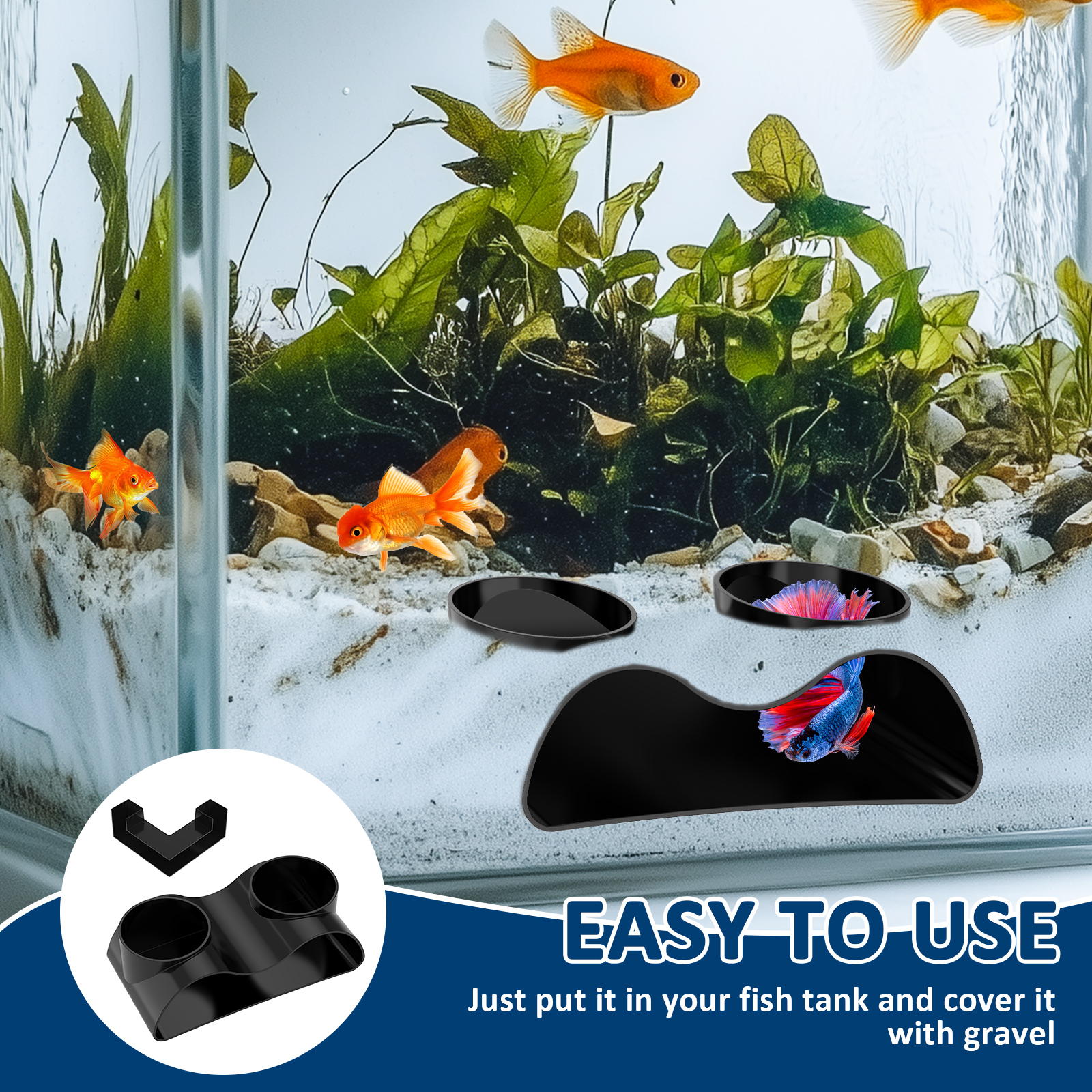 Túnel subterráneo para acuario, escondite subterráneo de doble agujero para peces, salón, cueva, accesorio de decoración para pecera