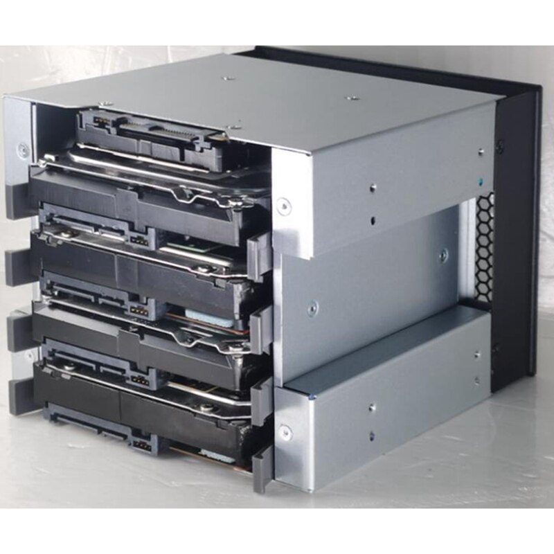4-Bay Grote Capaciteit Hdd Harde Schijf Kooi Rack 5 Inch 3 X Optische Drive Bays Tot 3.5 Inch sas Sata Harde Schijf Lade Caddy