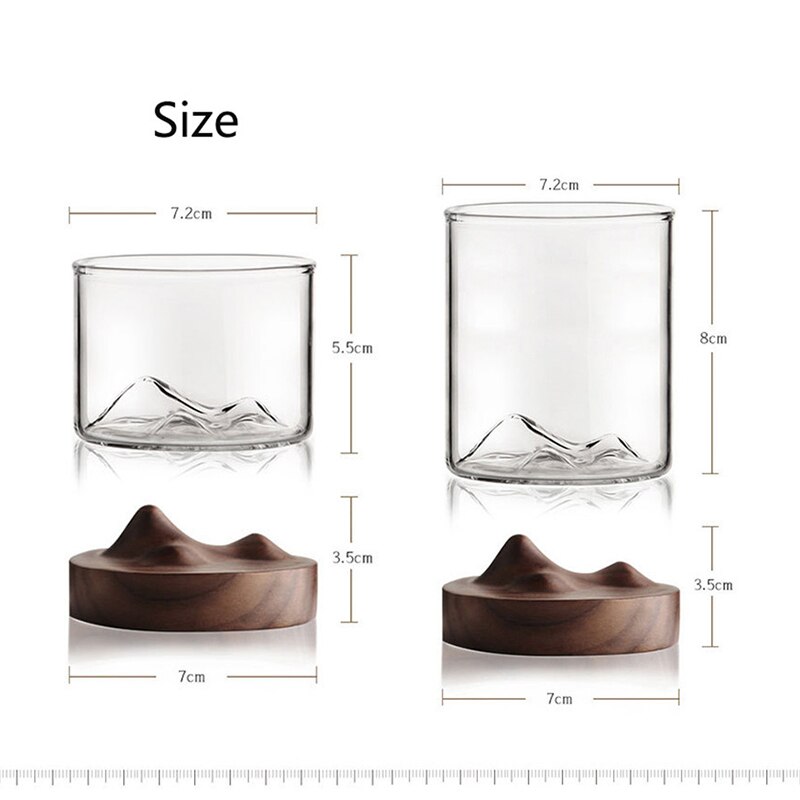Chinese-Style Transparent Glass Tea Cup Household Teacup Cool Tea Set Mountain Cup Heat-Resistant Small Mountain Glass