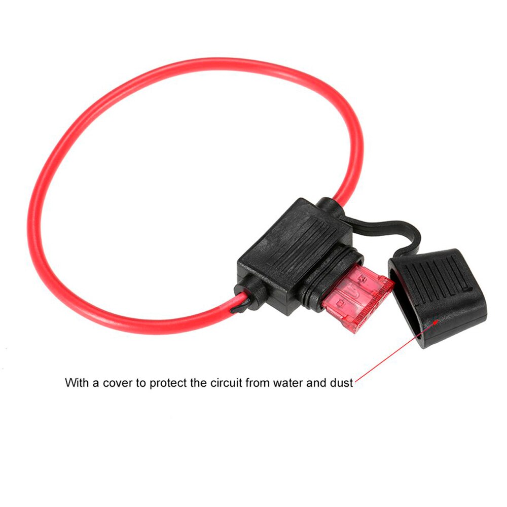 1 PCs 10awg fuse holder "standard" on wire, car fuse holder, waterproof housing