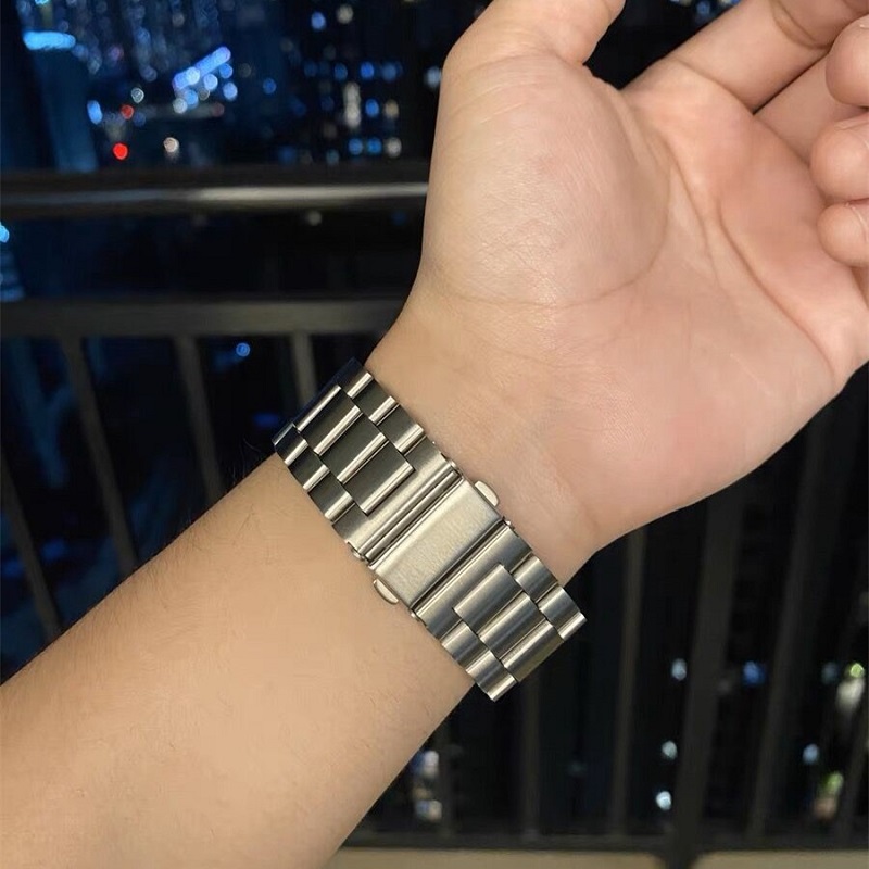 Bracelet en acier pour Apple Watch, 38mm, 40mm, Rivière mm, 42mm, 44mm, 45mm, 49mm, Bracelet de montre, Iwatch Series 1, 2, 3, 4, 5, 6, SE, 7/8