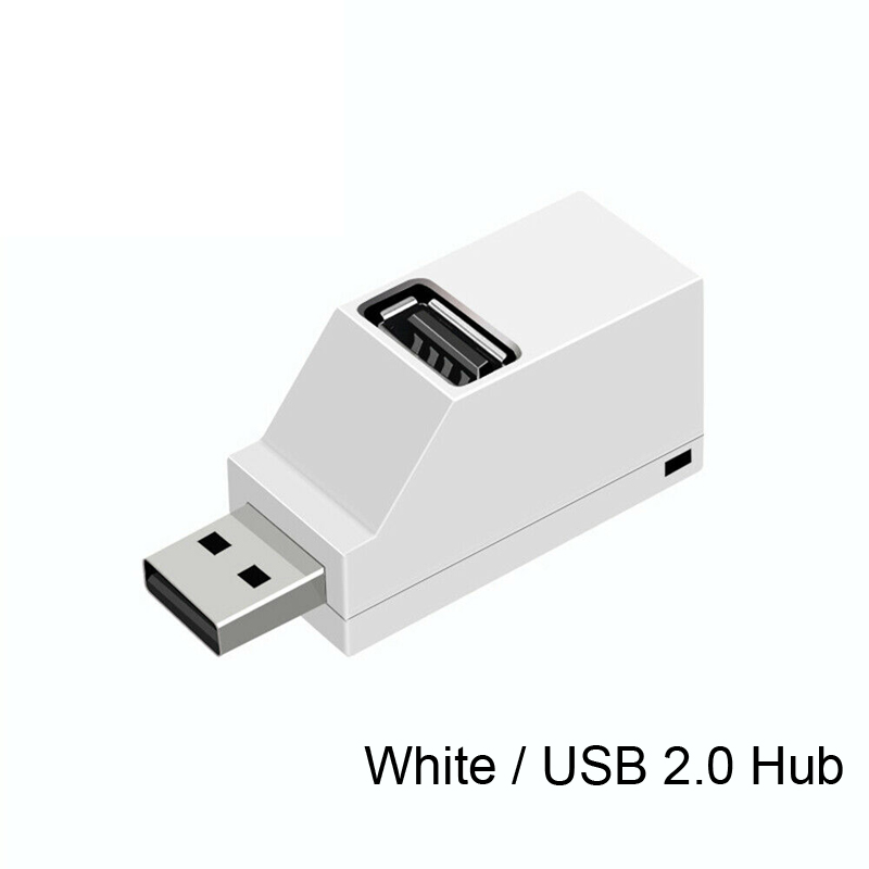Multi-usb-laddningshub-förlängare 2.0 strömförsörjd otg-adapter hubb 3 portar usb 3.0 mini-hubadapter för tablet pc notebook macbook pro: Usb 2.0 vit